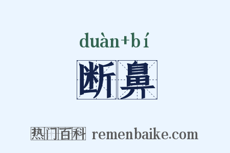 断鼻是什么意思的图片